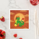 Search for red dragon napkins Chinese new year