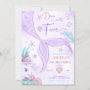 Search for dive into five birthday invitations Whimsical mermaid tail design