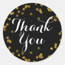 Search for gold and black confetti stickers Thank you