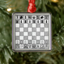 Search for chess piece christmas tree decorations Black and white