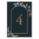 Search for winter wedding table cards Gold