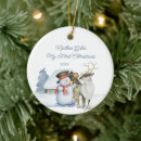 Search for snowman christmas tree decorations Baby boy