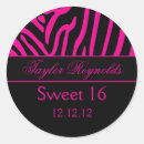 Search for sweet 16 zebra stickers Birthday