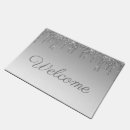 Search for silver glitter doormats Welcome