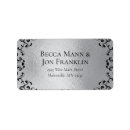 Search for silver black return address labels Pretty