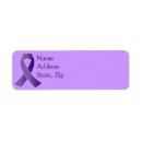 Search for purple ribbon return address labels Lupus