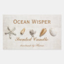 Search for shells rectangle stickers Ocean