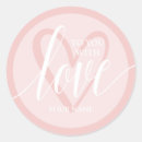 Search for love pink stickers Elegant calligraphy script typography