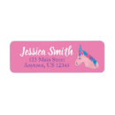 Search for pink horse return address labels Girl