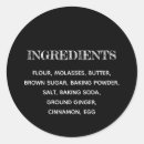 Search for ingredient stickers Black and white