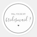 Search for will you be my bridesmaid stickers Bridal shower