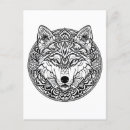 Search for black white wolf postcards Animal