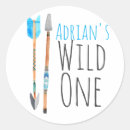 Search for tribal birthday party stickers Wild
