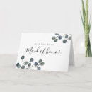 Search for maid of honor bridesmaid cards Eucalyptus