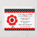 Search for ladybirds invitations Polka dots