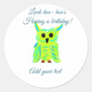 Search for green owl stickers Watercolor