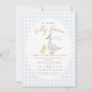 Search for blue gingham baby shower invitations Watercolor