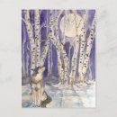 Search for winter snow wolf postcards Moon