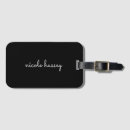 Search for plain white luggage tags Black and white