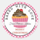 Search for christmas cupcake stickers Baked with love