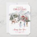 Search for mountain cabin christmas cards Rustic