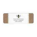 Search for rustic burlap return address labels Country