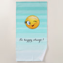 Search for emoji beach towels Yellow