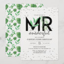 Search for greenery 1st birthday invitations Boy