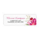 Search for pink flower return address labels Flowers