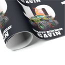 Search for monster truck wrapping paper Boys birthday party