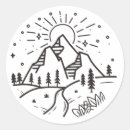 Search for mountain lakes stickers Sunset