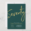 Search for gold and green birthday invitations Typography