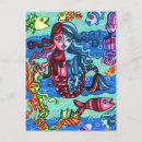 Search for mermaid paintings postcards Fish