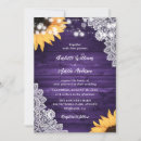 Search for rustic purple sunflower wedding invitations Country