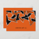Search for orange black silver invitations Elegant