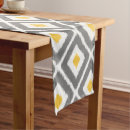 Search for gray yellow table runners White
