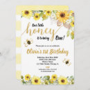 Search for bumble bee birthday invitations Girl