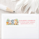 Search for jungle animals return address labels Girl baby shower