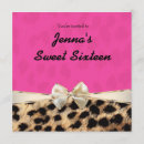 Search for pink cheetah birthday invitations Party