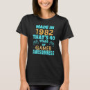 Search for 40 year old birthday party tshirts 1982