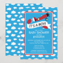 Search for aeroplane baby boy shower invitations It's a boy