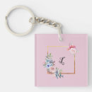 Search for vintage flower key rings Gold