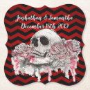 Search for gothic skull coasters Red