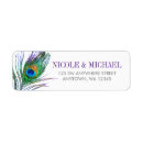 Search for peacock wedding return address labels Bridal shower