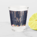Search for monogram shot glasses Rose gold