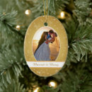 Search for gold frame christmas tree decorations Just married
