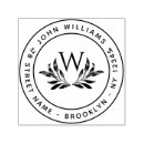 Search for monogrammed monogram initial letter rubber stamps Round
