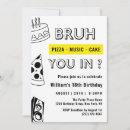 Search for 18th boy birthday invitations Black and white