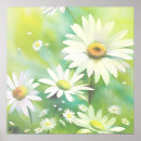 Search for flowers gold posters White