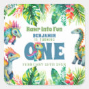 Search for dinosaur 1st birthday stickers Cute